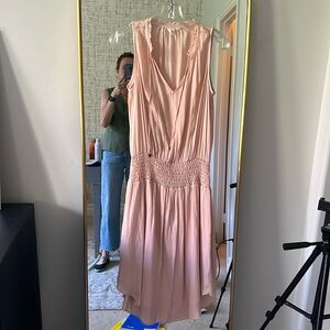 Gap pink smocked waist dress